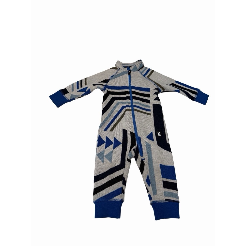 Reima Baby Myytti Fleece Jumpsuit Size 80 Grey Blue - Picture 2 of 4
